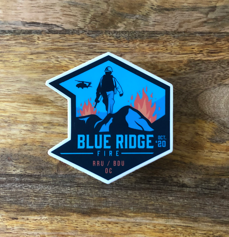 BLUE RIDGE Fire Sticker - 3-Pack
