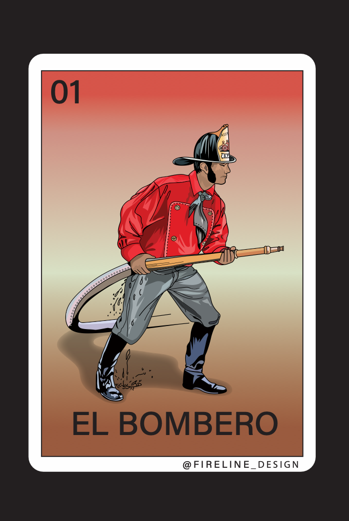 Loteria Bombero Sticker - 3 Pack