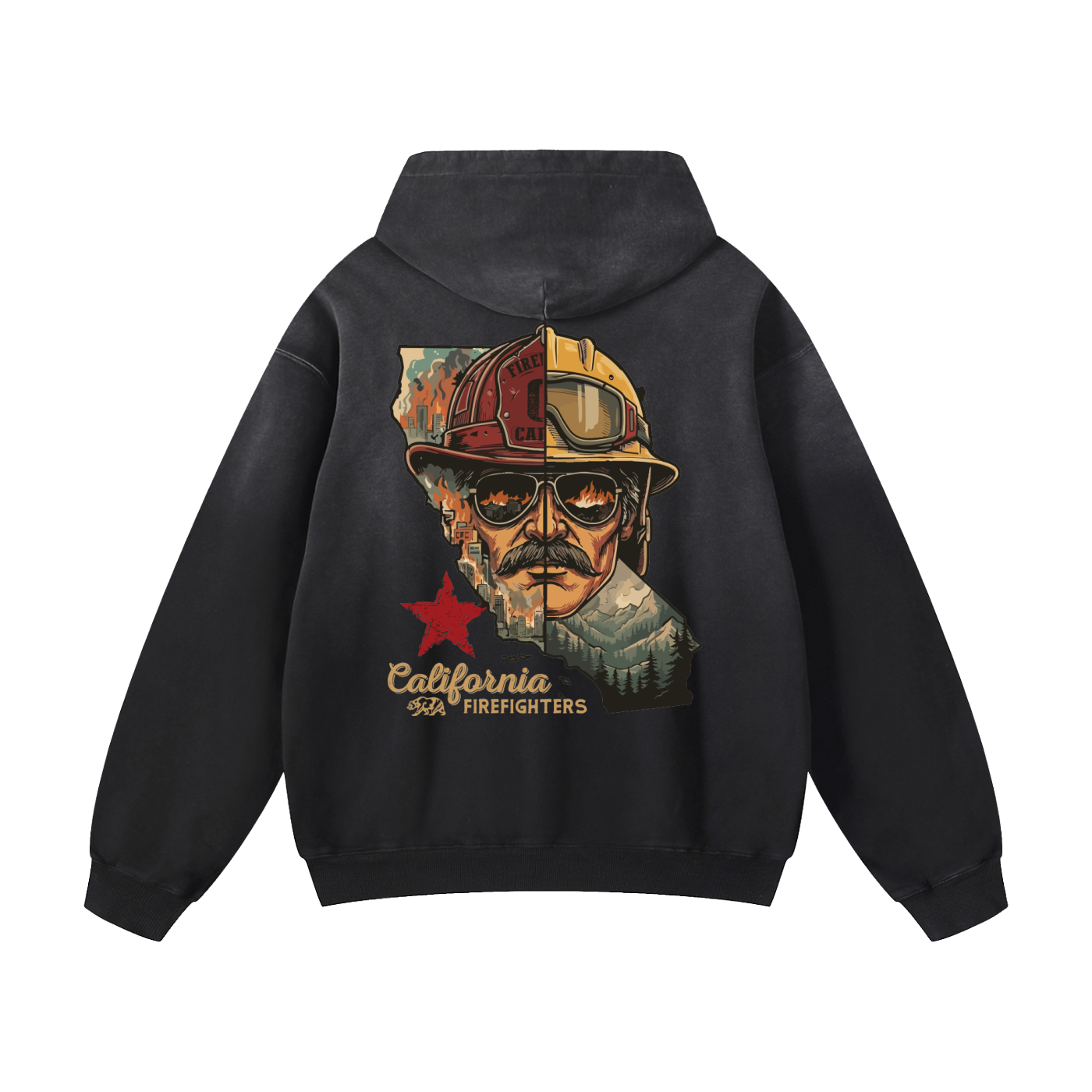 CA Firefighter Heavyweight Sunfade Oversized Hoodie