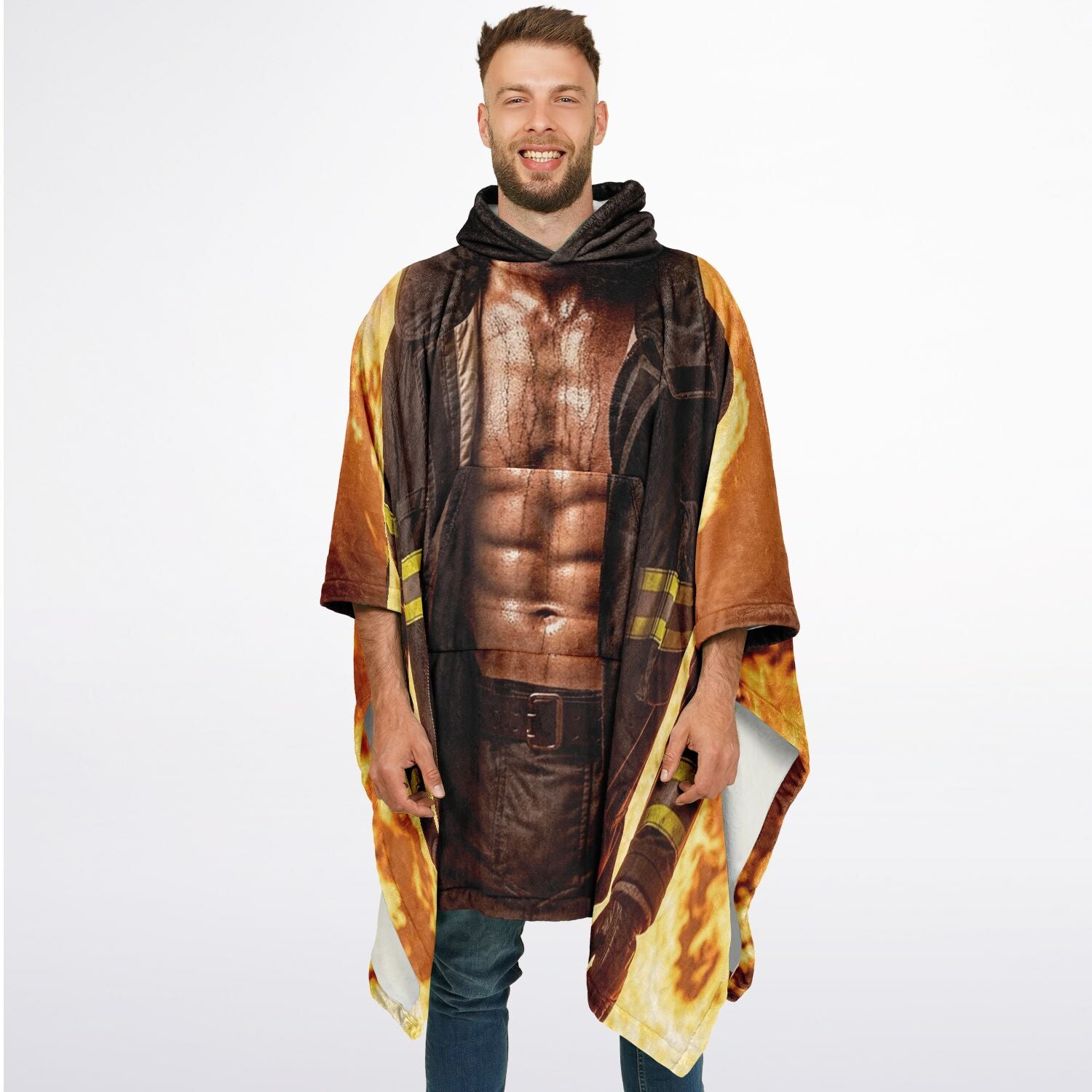 Sexy Firefighter Naptime Poncho