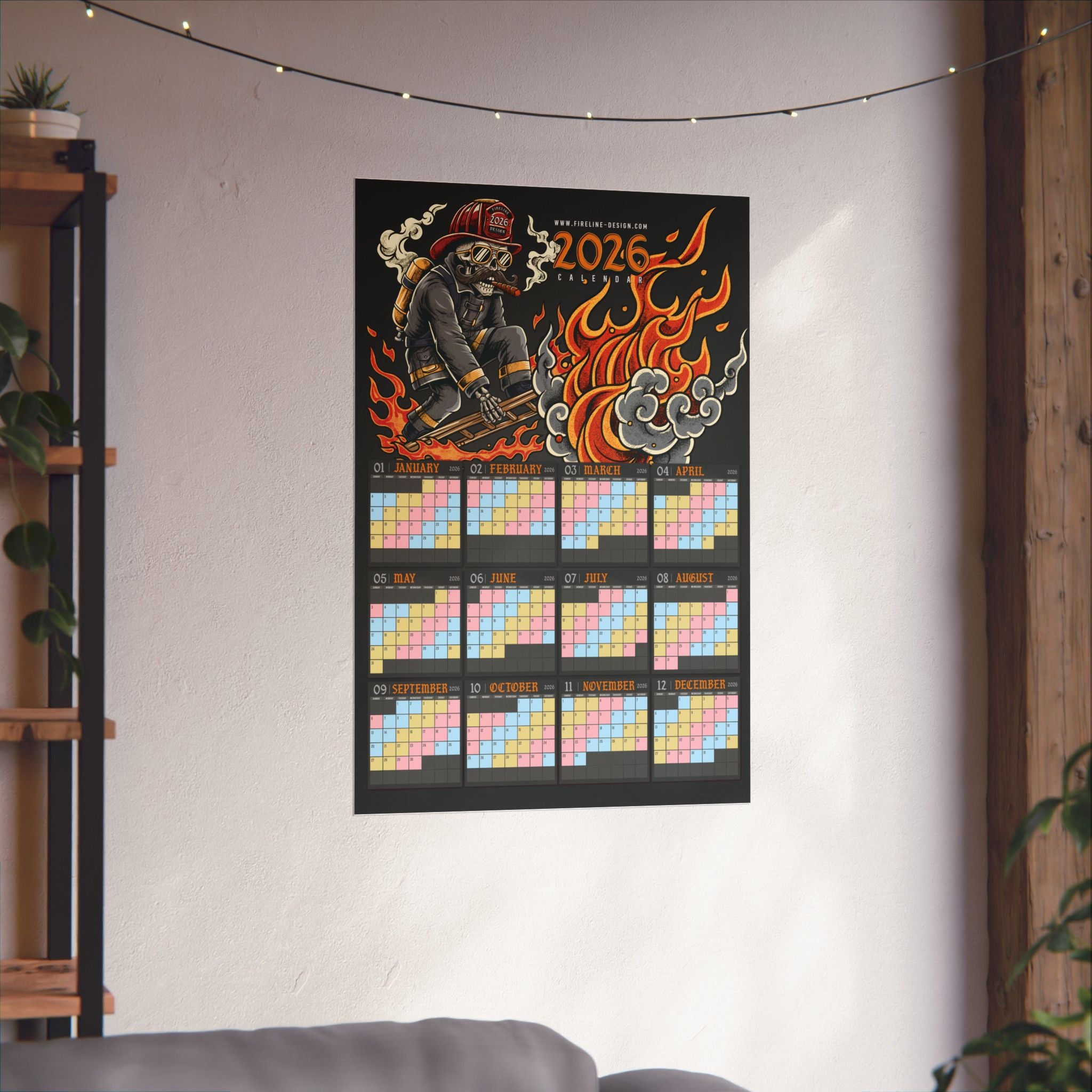 2026 Calendar Poster — Colored for the 48/96 Shift
