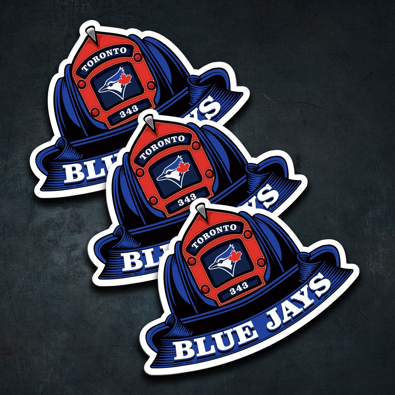 MLB (AMERICAN LEAGUE) Fire Helmet Sticker - 3 PACK