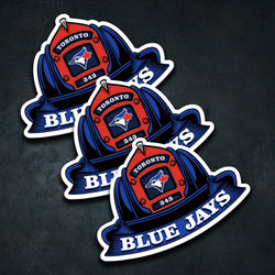 MLB (AMERICAN LEAGUE) Fire Helmet Sticker - 3 PACK