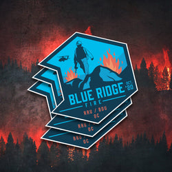 BLUE RIDGE Fire Sticker - 3-Pack