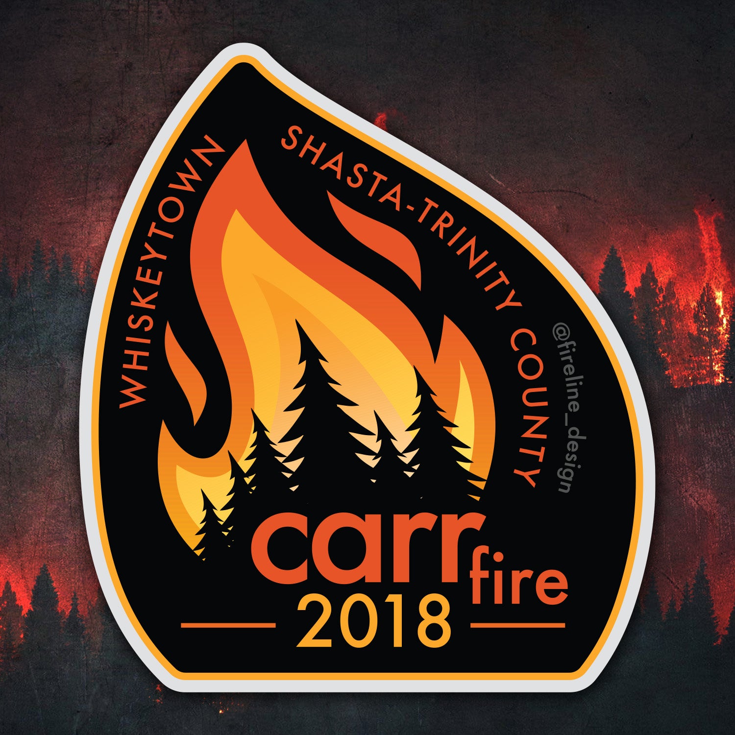 CARR FIRE Sticker – Fireline Design