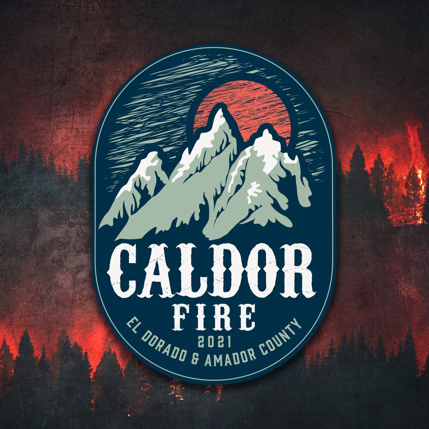 CALDOR FIRE Sticker - 3-Pack – Fireline Design