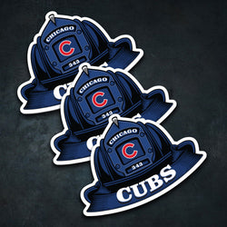 MLB (NATIONAL LEAGUE) Fire Helmet Sticker - 3 PACK