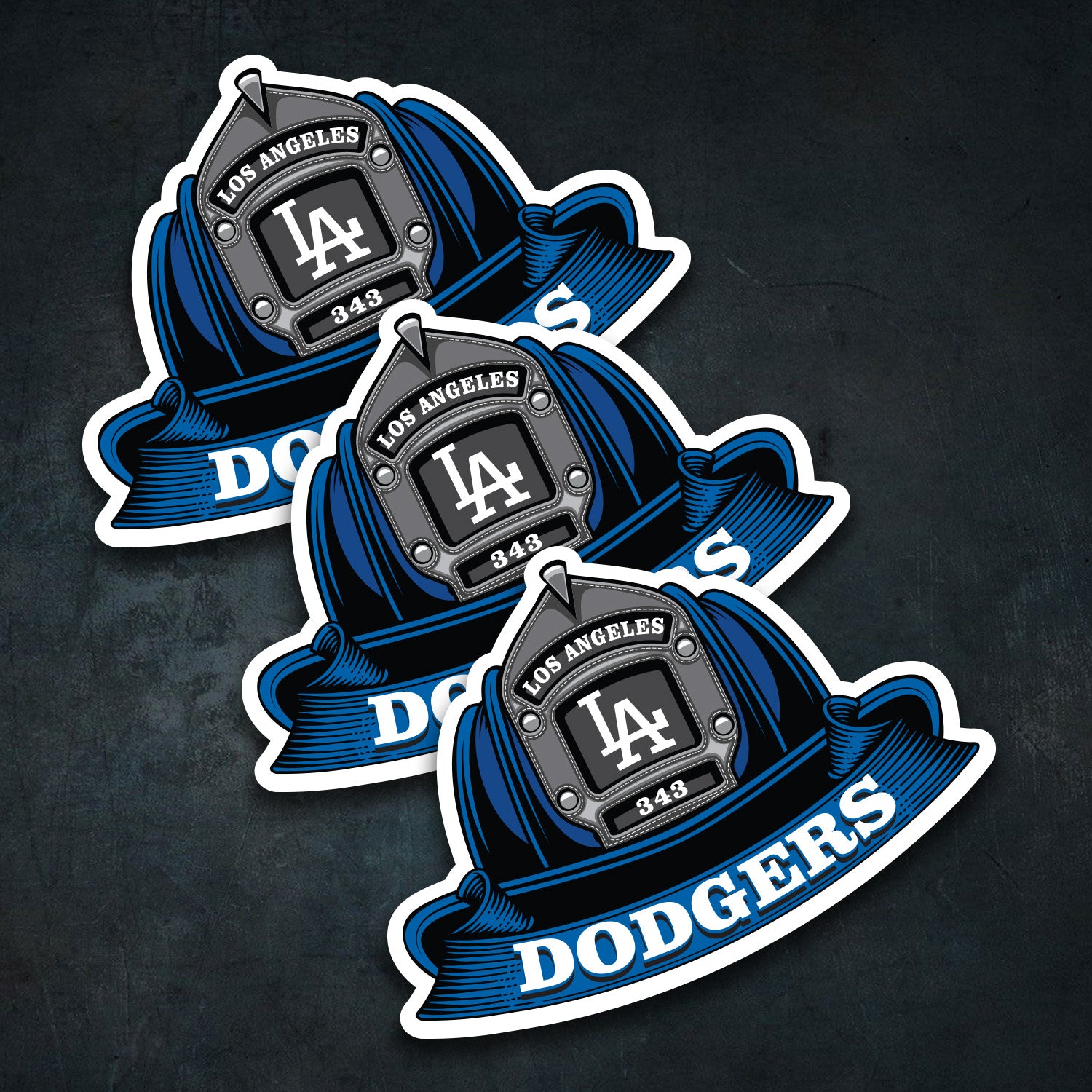 MLB (NATIONAL LEAGUE) Fire Helmet Sticker - 3 PACK