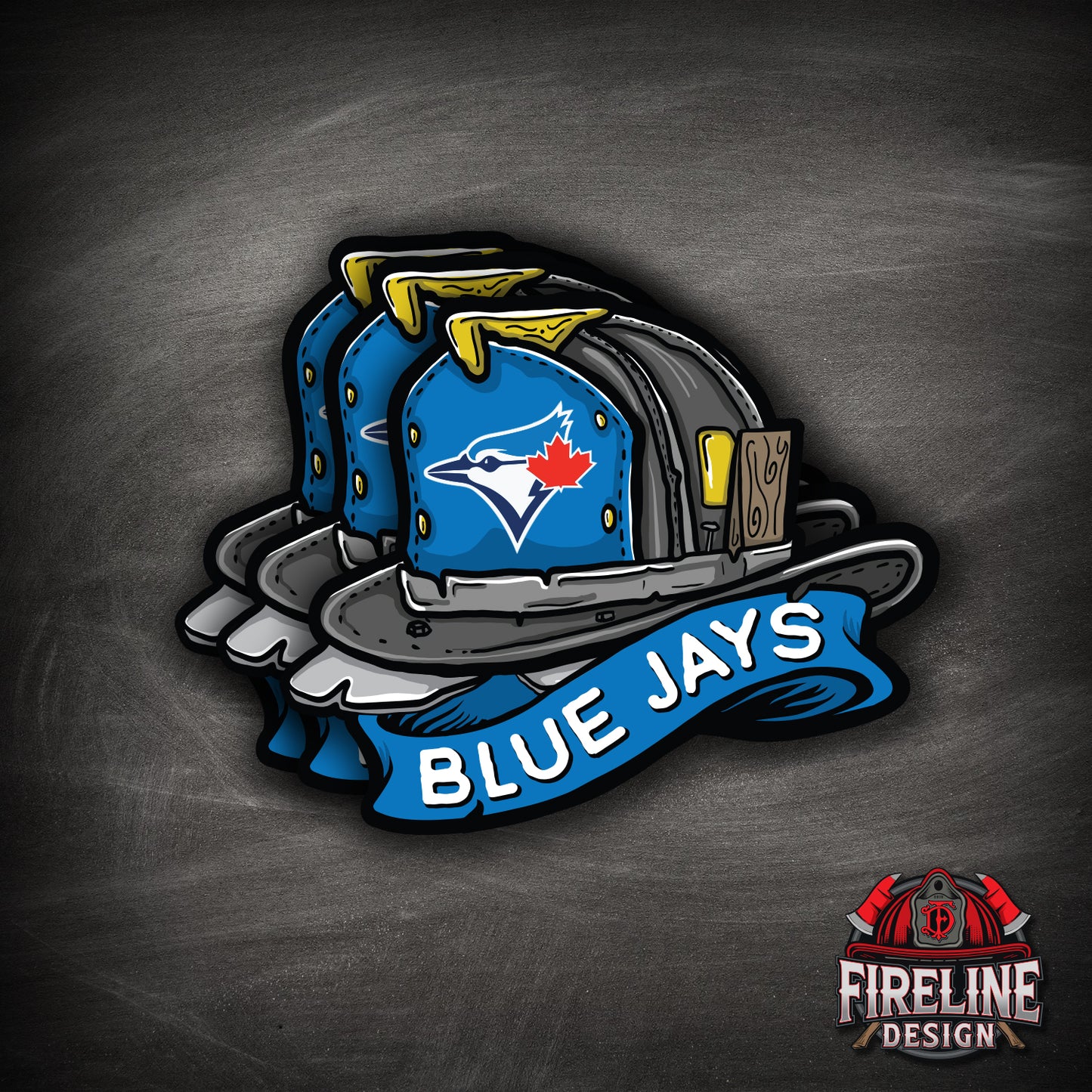 MLB Fire Helmet Sticker - 3 PACK