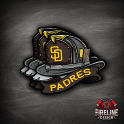 MLB Fire Helmet Sticker - 3 PACK