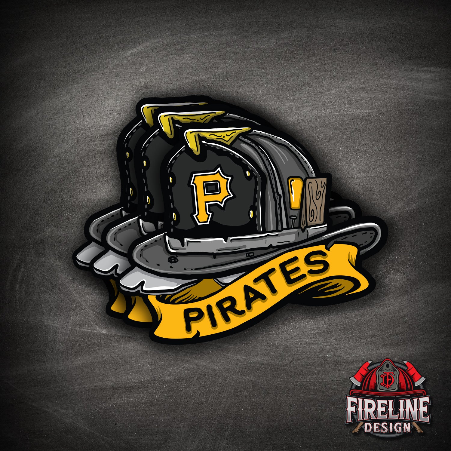 MLB Fire Helmet Sticker - 3 PACK