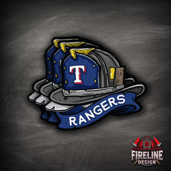 MLB Fire Helmet Sticker - 3 PACK