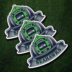 NFL Fire Helmet Sticker - 3 PACK