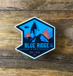 BLUE RIDGE Fire Sticker - 3-Pack