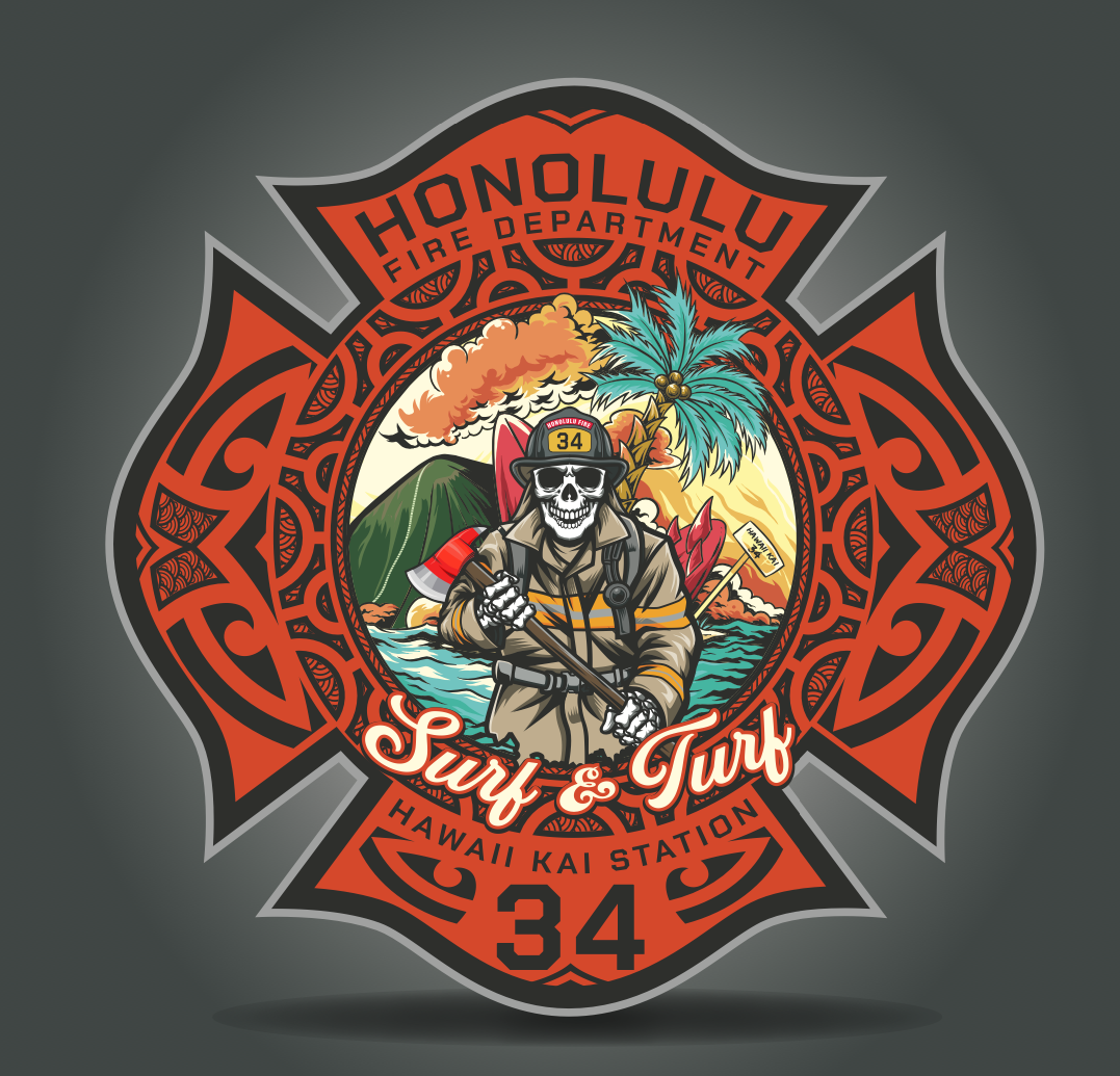 HONOLULU 34 Sticker – Fireline Design