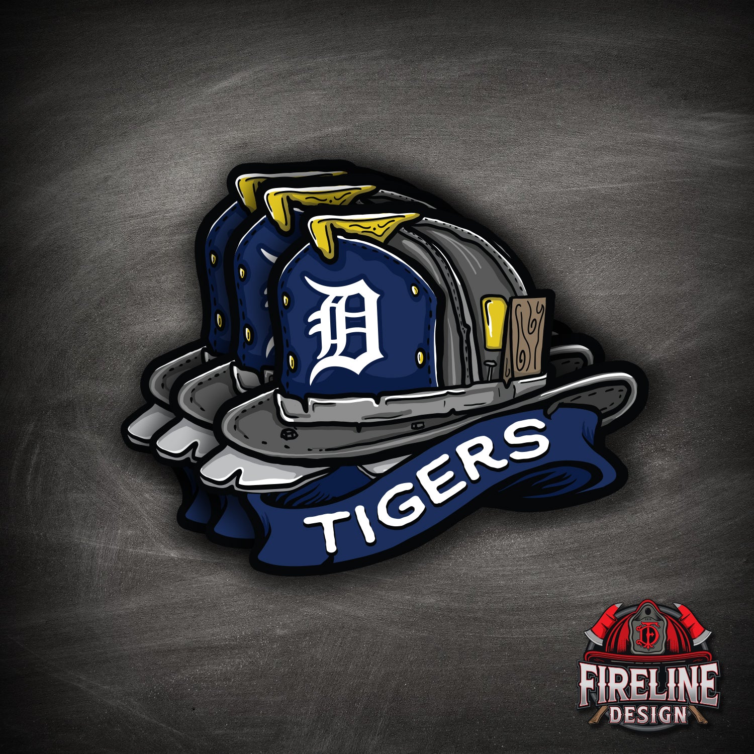 MLB Fire Helmet Sticker - 3 PACK