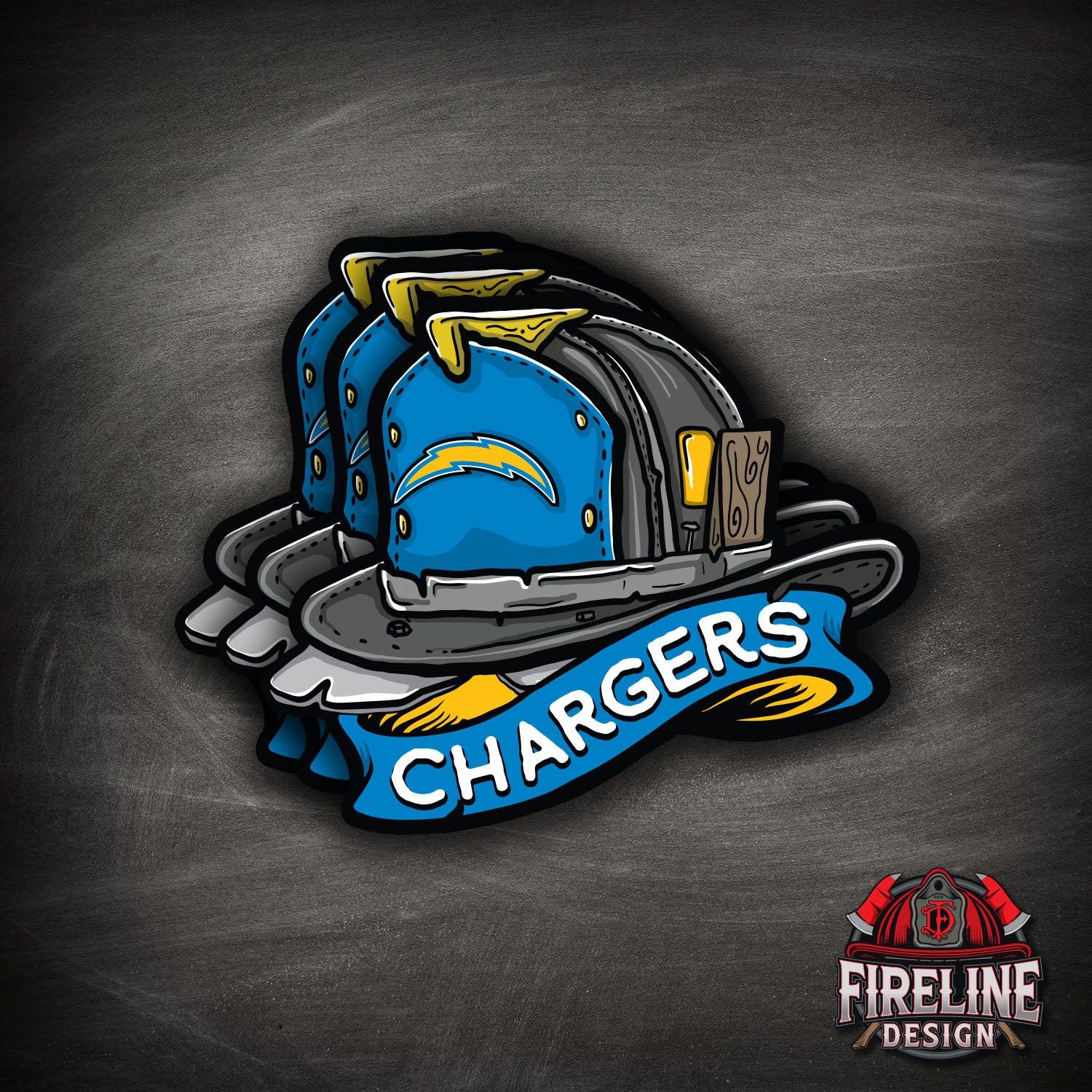 NFL Fire Helmet Sticker - 3 PACK